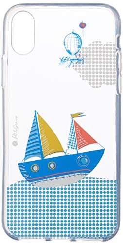 Caseink Etui ochronne do Apple iPhone XS/X, ultracienkie, motyw: MVE Le Boot CRYSPRNTPGIPHONEXBATEAU