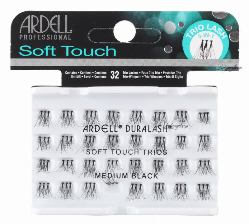 Ardell Soft Touch Trios - Potrójne kępki rzęs - MEDIUM BLACK ARDSTBKE