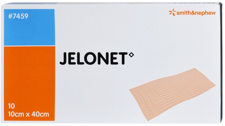 Jelonet, opatrunek parafinowy, jałowy, 10 x 40 cm, 10 szt.