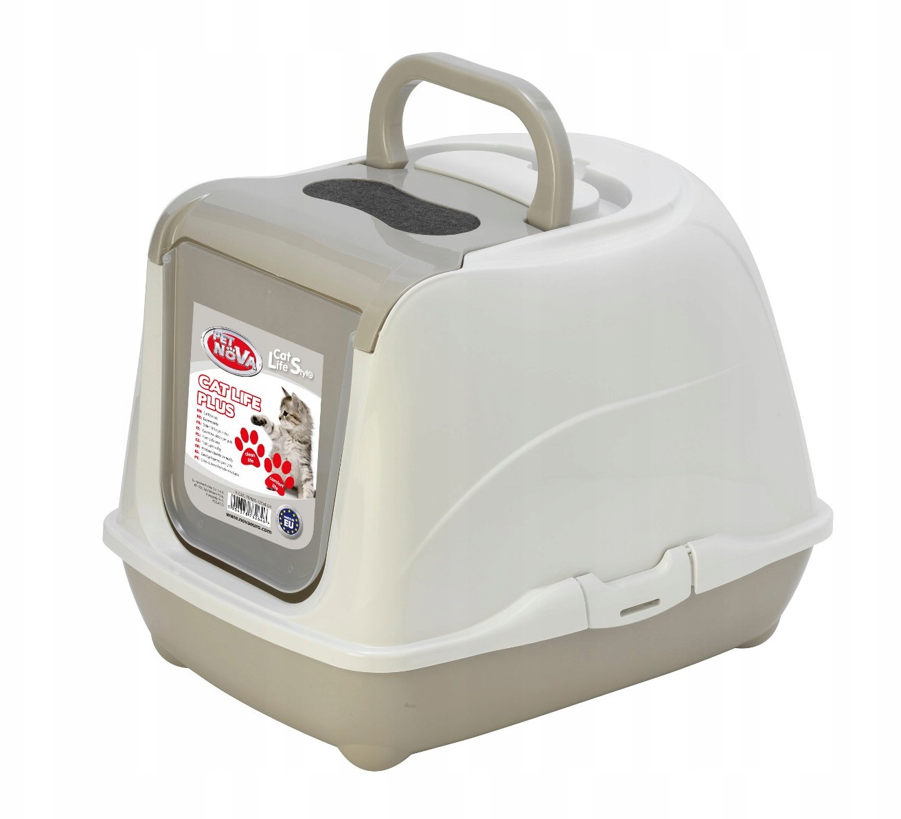 Kuweta zamykana Pet Nova CATLIFEPLUS-57CM-GR szara