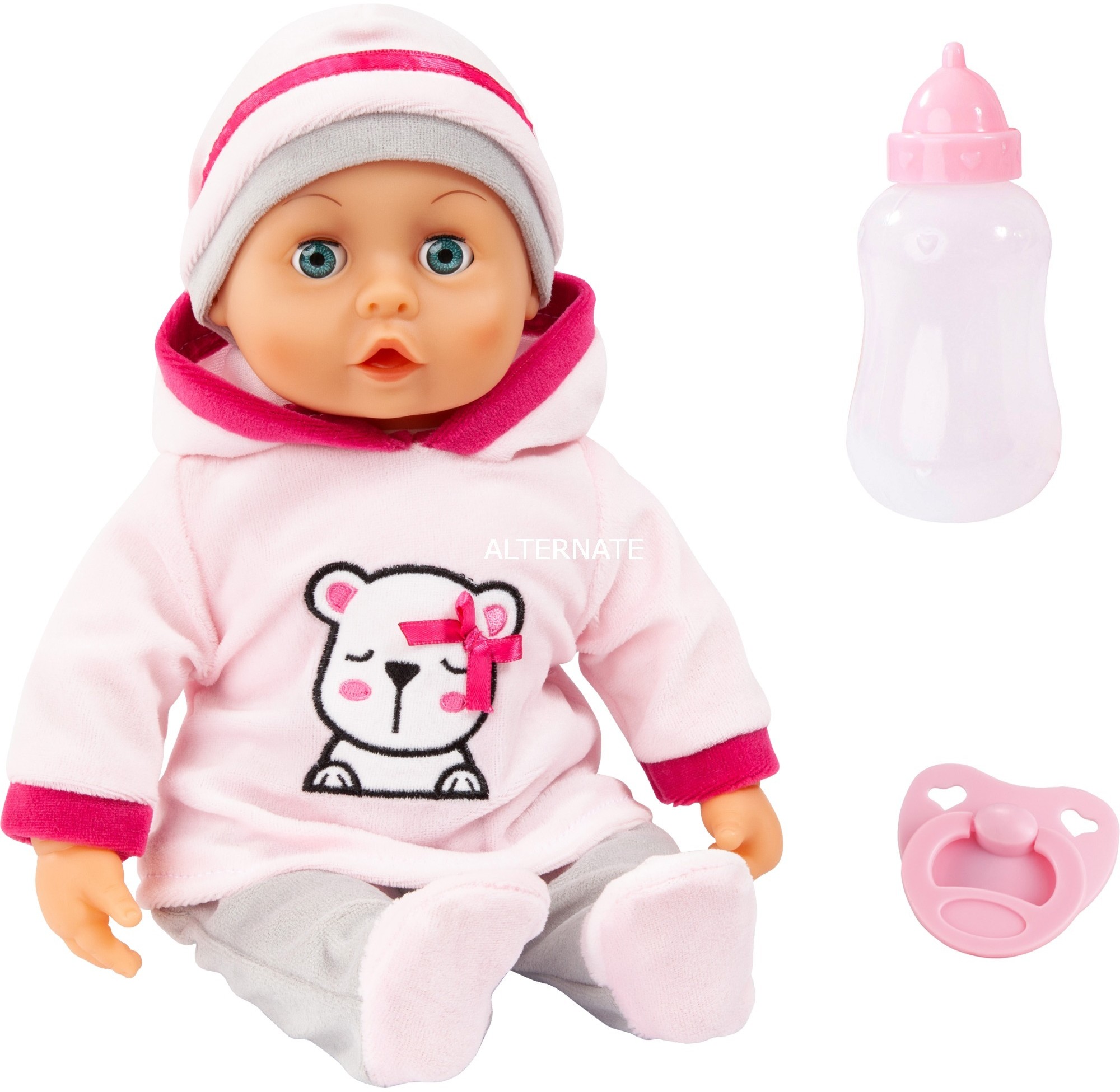 Bayer First Word Baby delikatny róż 38cm