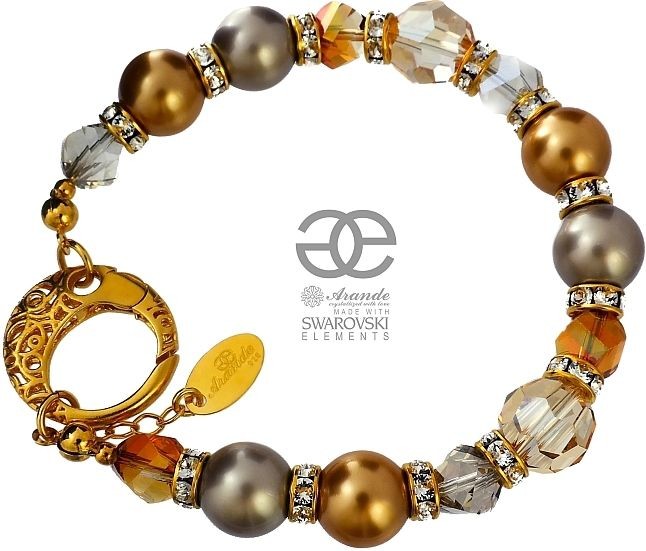 Swarovski Arande Piękna Bransoletka GOLDEN ZŁOTE SREBRO 4436735711