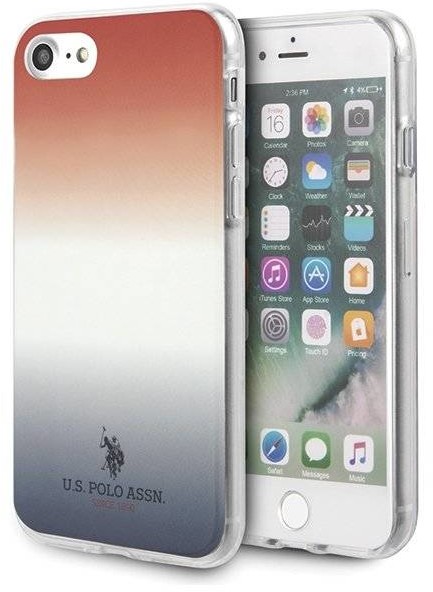 U.S. Polo Assn. USHCI8TRDGRB iPhone 7/8/SE 2020 czerwono-niebieski/blue&red Gradient Pattern Collection hurtel-63061-0
