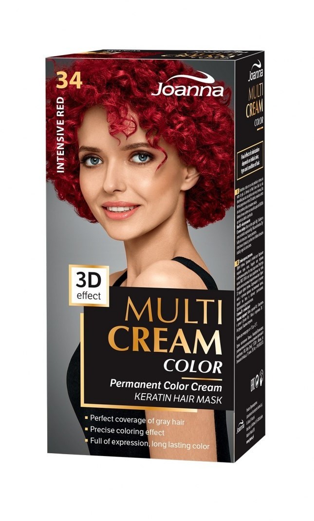 Joanna Multi Cream Color Farba nr 34 Intensywna Czerwień 62562