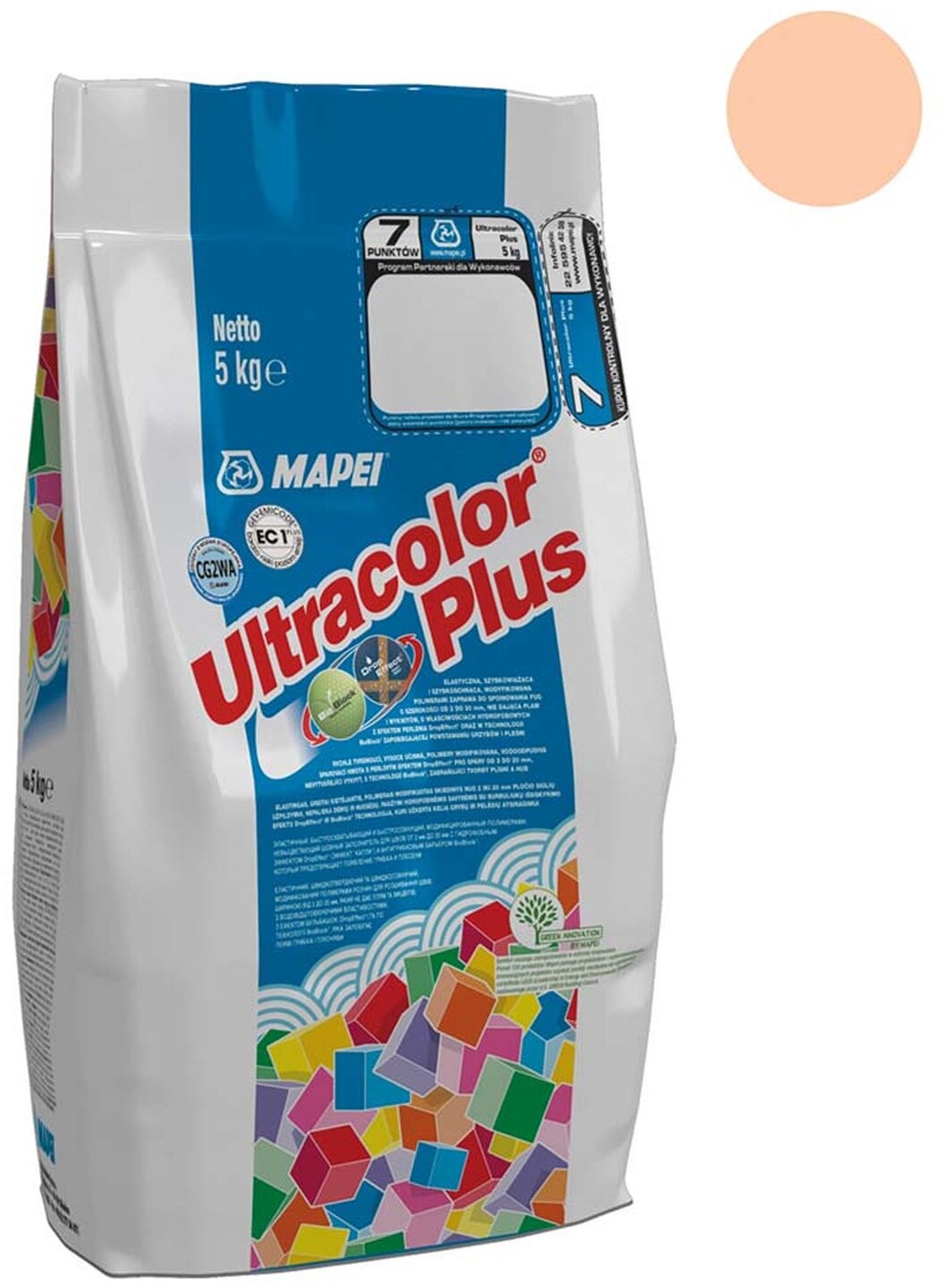 Mapei Fuga elastyczna UltraColor Plus 132 beż 2000 5 kg