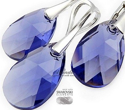 Arande SWAROVSKI srebrny komplet TANZANITE SREBRO 700326