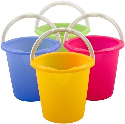 CURVER Wiadro łazienkowe plastikowe Curver mix 3 kolorów 10L 183499