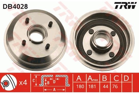 TRW Bęben hamulcowy DB4028