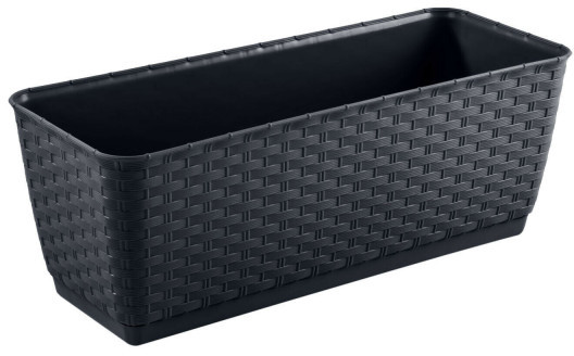 Prosperplast Doniczka rattanowa z hakami Ratolla DRL400PW antracyt AP_218648