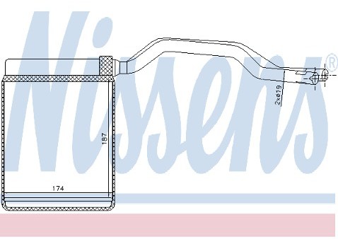 NISSENS Wymiennik ciepła, ogrzewanie wnętrza 71777
