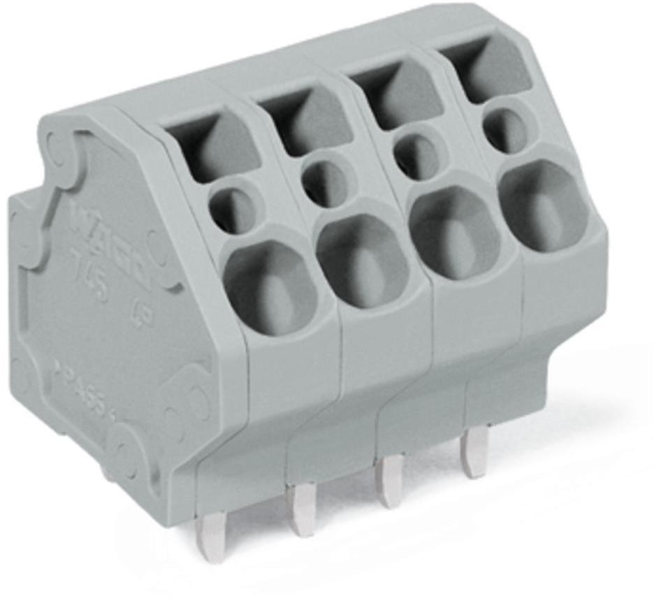 Wago Zacisk sprężynowy 4.00 mm Ilość PIN 4 745-3104 Kolor szary 144 szt 745-3104