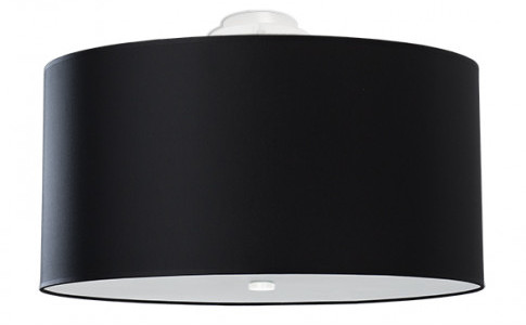 Czarny okrągły nowoczesny plafon 50 cm - EX665 W2-B94