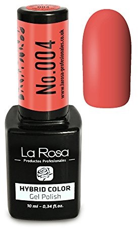 Hybrid lakier do paznokci 10 ML nr 004 koloru łososiowego, ciekawe różowo-pomarańczowy Nuance LH004