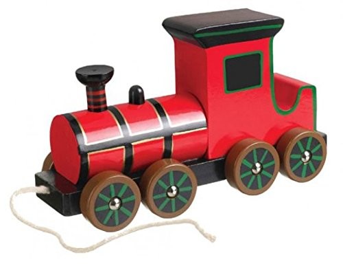 Orange Tree Toys Pomarańczowy Tree Toys  Steam Train  drewniane Pull wiktoriańskim Along