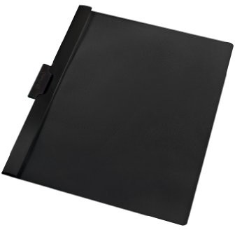 Herlitz 10312486 skoroszyt zaciskowy, 30 arkuszy czarny, PCV, opakowanie 5 szt 10312486