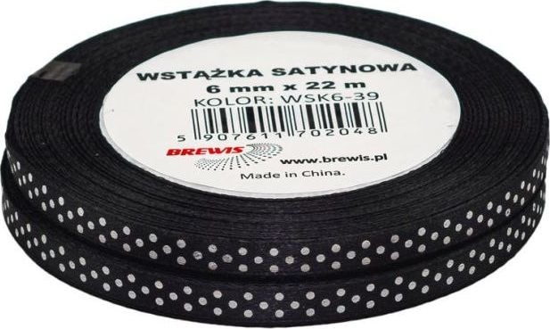 BREWIS BREWIS Wstążka satynowa BREWIS kropki 6mm WSK6-39 Brewis AC951BRW