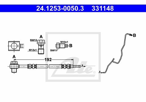 ATE Przewód hamulcowy elastyczny 24.1253-0050.3