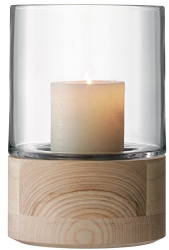 LSA International wazon/świecznik Lotta dno wykonane z jesionu, przezroczysty, bezbarwny, 22,5 cm G991-23-301