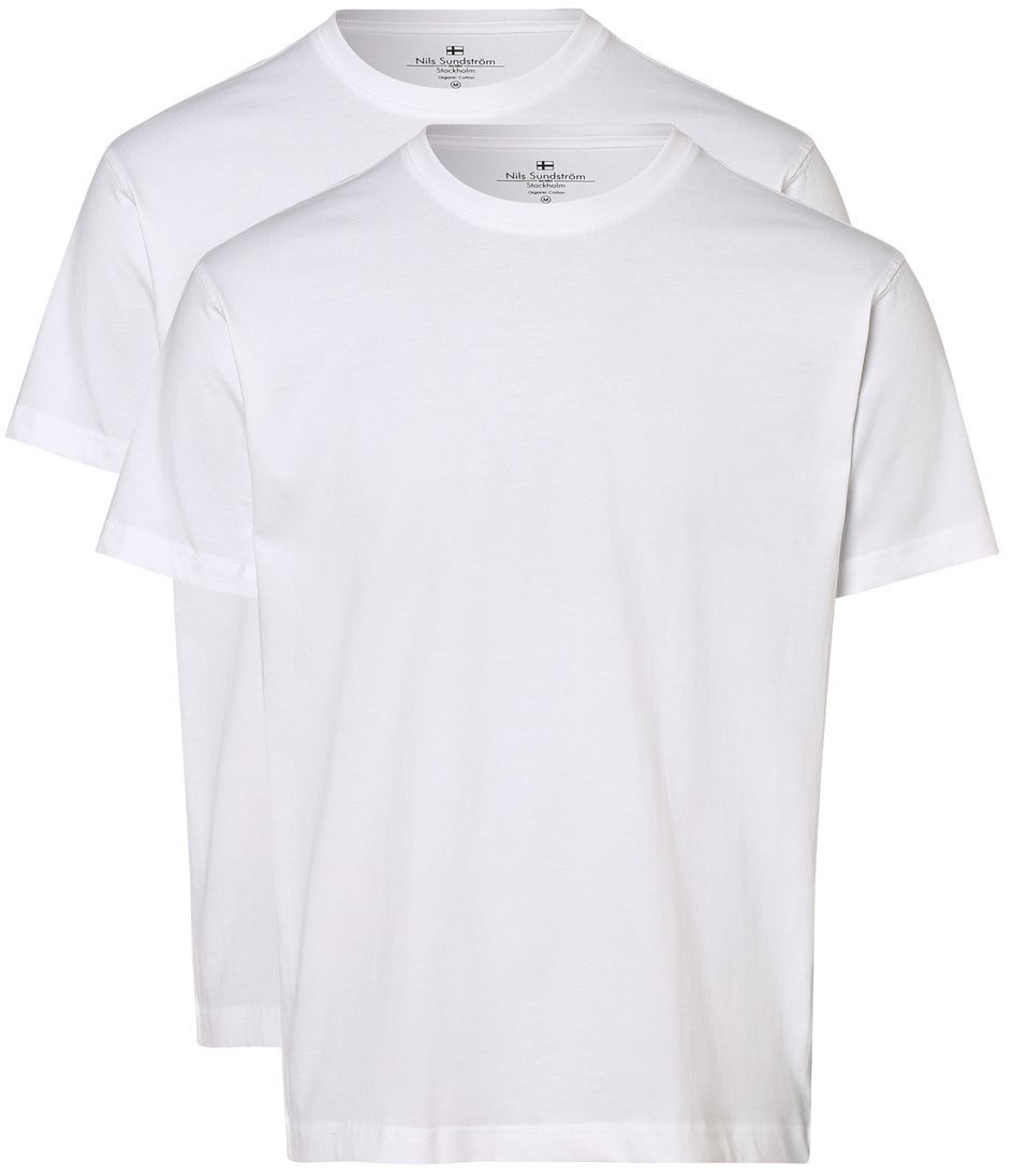 Nils Sundström Nils Sundström - T-shirty męskie pakowane po 2 szt., biały