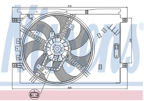 NISSENS Wentylator, chłodzenie silnika NISSENS 85563