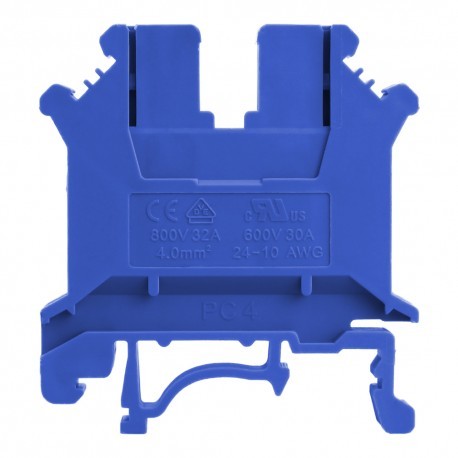 Geberit DEGSON szynowa przelotowa niebieska śrubowa 4mm2 1P VDE UL 5712 PC4-01P-12-00A(H)