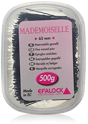 Efalock Professional Efalock Mademoiselle szpilki do włosów, czarna 65 MM, 1er Pack (1 X 0.5 kg) 15437