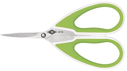 Wedo 9754060 Comfortline uniwersalne ostre nożyczki z nierdzewnej stali szlachetnej, 15 cm, z miękką rękojeścią, kolor zielony 975 4060