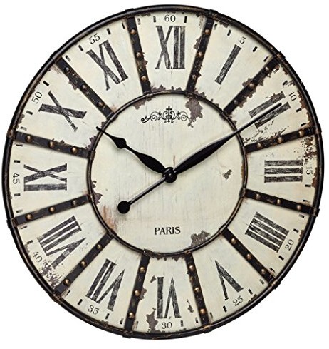 TFA Dostmann 60.3039.02 Zegar ścienny, metalowy, czarny/biały, 60 x 60 x 4.5 cm 60.3039.02