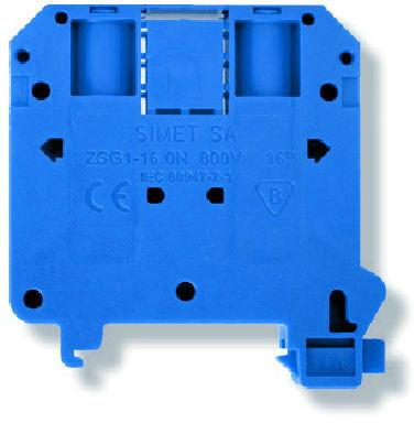 Simet Złączka szynowa 2-przewodowa 16 niebieski 12601313