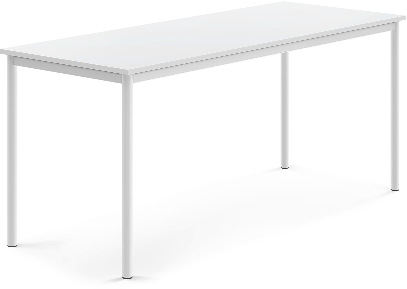 AJ Produkty Biurko SONITUS, 1800x700x760 mm, biały laminat, biały