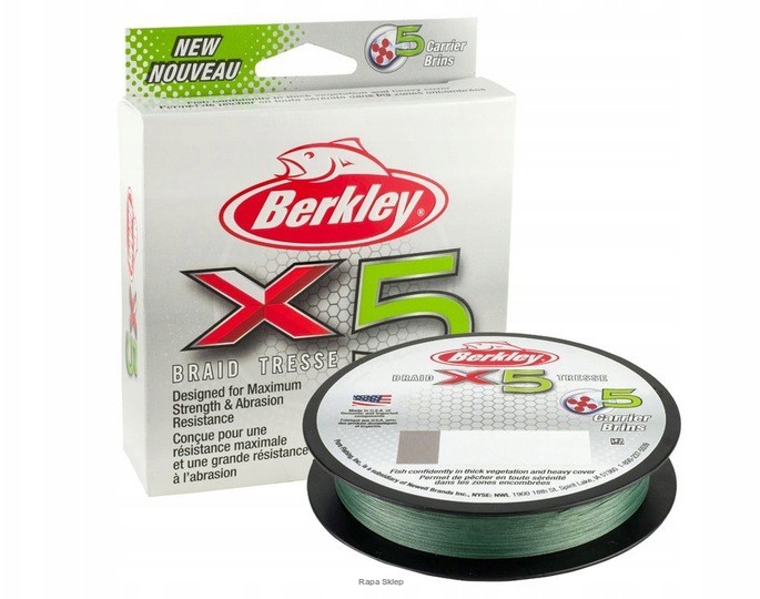 Berkley Plecionka X5 Braid Low-Vis Green 0,17mm