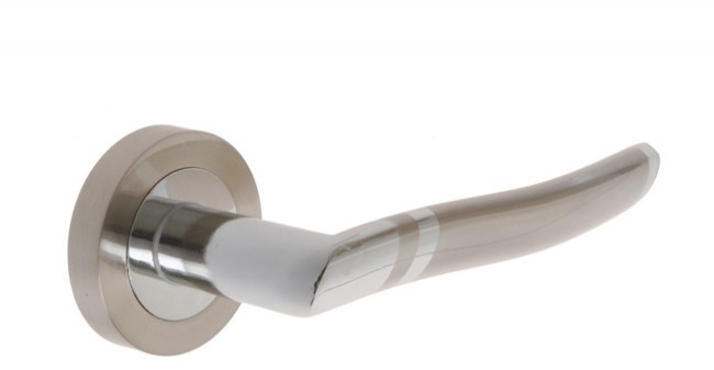 B-harko Klamka z tarczką okrągłą B-Harko CORNUS nikiel-satyna/chrom