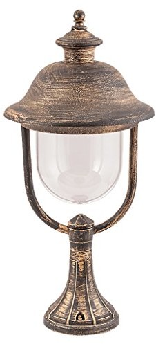 Rabalux Rábalux A + + to E, zewnętrzna lampa ścienna aussw. New York, metalowy, E27, antyczne złoto 8698