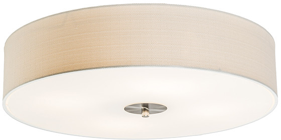 QAZQA Klasyczny plafon biały 50cm - Drum Jute