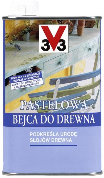 V33 Rozpuszczalnikowa bejca do drewna PASTELOWA