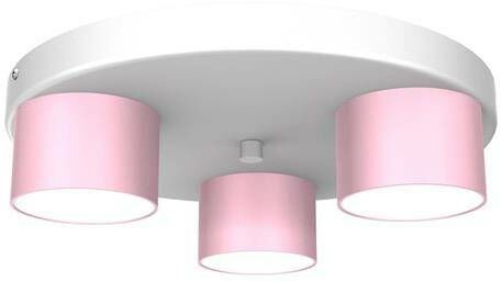 Milagro Lampa sufitowa plafon DIXIE PINK 3x GX53 szer. 30cm różowy 5902693775560