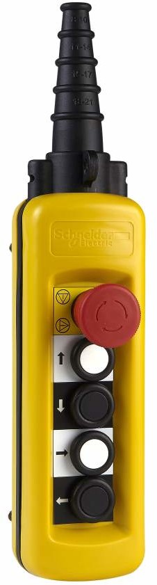 SCHNEIDER Kaseta-sterownicza-4-przyciski-standardowe-i-1-awaryjny-4x1NC+1NO-3NC XACA48141