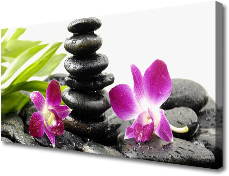 PL Tulup Obraz Canvas Kamienie Zen Spa Orchidea 100x50cm