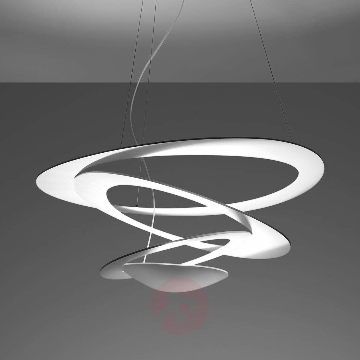 Biała designerska lampa wisząca Pirce, 67x69 cm