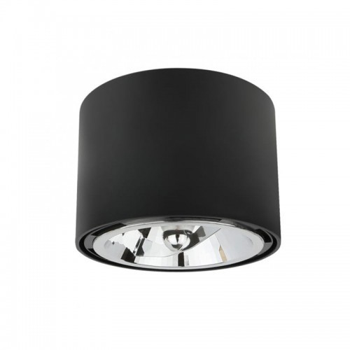 Spectrum CHLOE AR111 okrągła czarna nieruchoma downlight SLIP005011