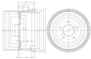 DELPHI Bęben hamulcowy BF387