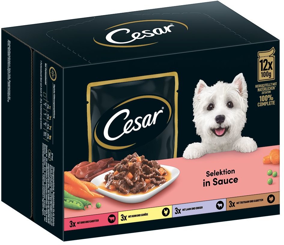 Cesar Cezar Selection mięso i warzywa w sosie 96 x 100 g