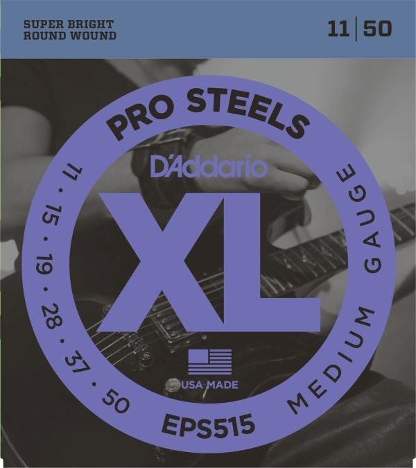 D'Addario eps515 Pro Steels komplet strun (odstępu od .011 do .050 cala) EPS515