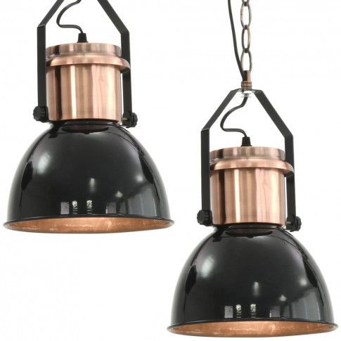 Czarna lampa wisząca w stylu loftowym 2 sztuki EX156-Nilos