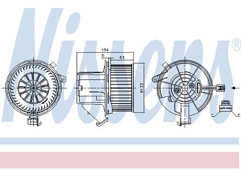 NISSENS Wentylator wnętrza 87391