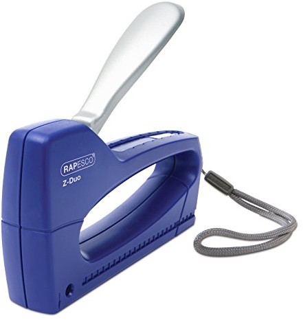 Rapesco Zszywacz Ręczny Tacker  Z-Duo i 300 Zszywek - Niebieski - do Zszywek 13 i 53/4-8mm 0955