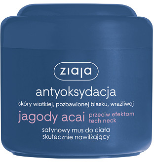 Ziaja Ltd Zakład Produkcji Leków Jagody Acai satynowy mus do ciała skutecznie nawilżający 200 ml 7067657