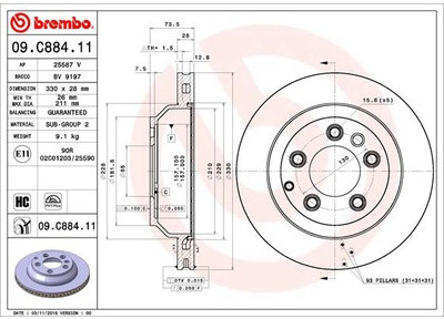 BREMBO 09.C884.11 09.C884.11