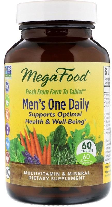 Zdjęcia - Witaminy i składniki mineralne MegaFood Men's One Daily | Multiwitamina dla mężczyzn 60 tab. 