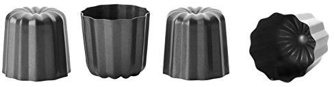 Ibili 828800 canelés, nierdzewna 4 u 6 x 6 x 5 cm czarna 828800
